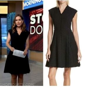 NWT Rebecca Taylor Black Tweed Dress